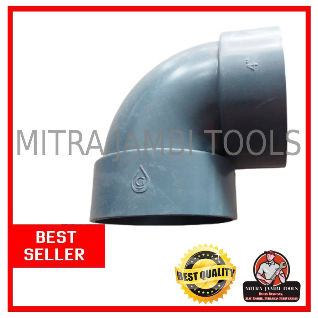 ELBOW PIPA 4 INCH GREST / KNIE KNEE L PVC SAMBUNGAN