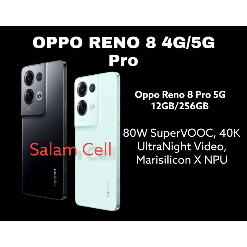 OPPO Reno8 Pro 5G Ram 12/256GB NFC Original Garansi Resmi