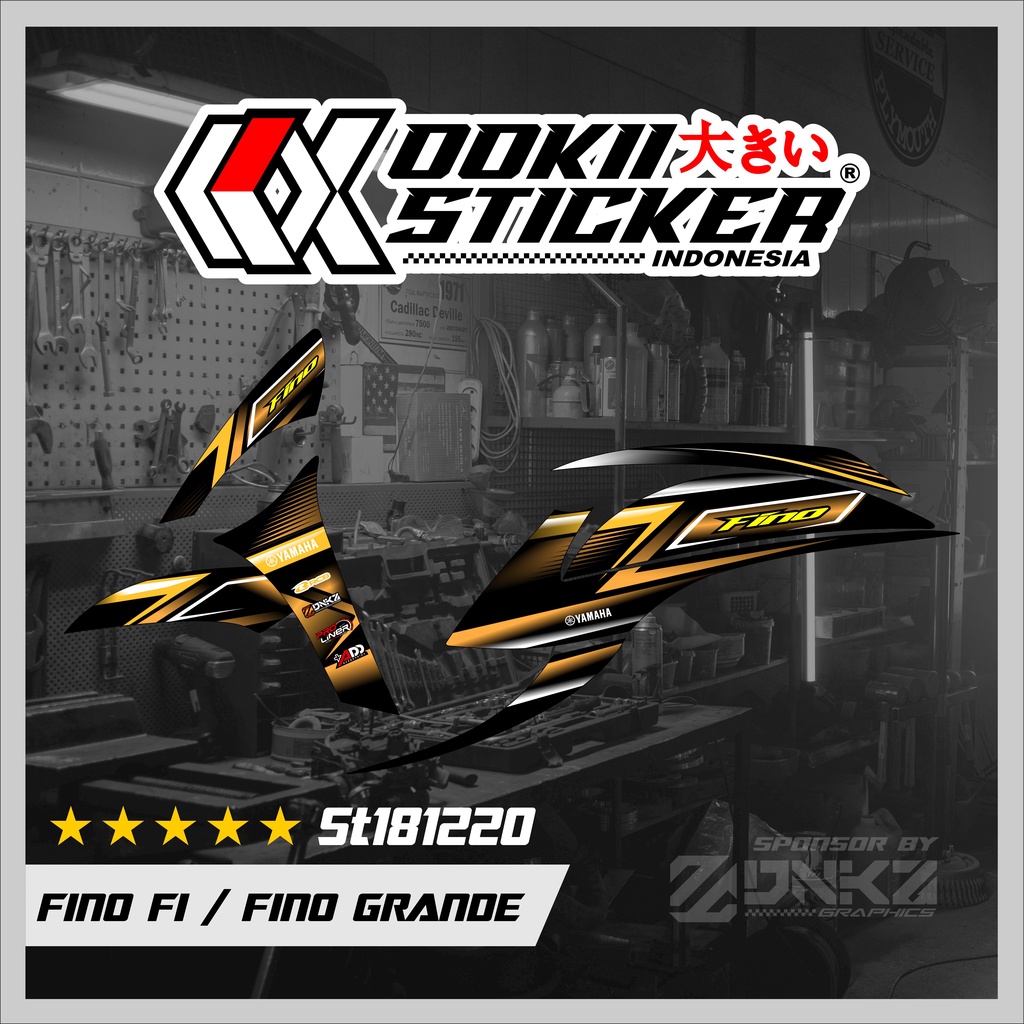 Stiker Fino FI  Grande 125 Decal Striping Fino FI  Grande 125 Premium ST181220 OOKII