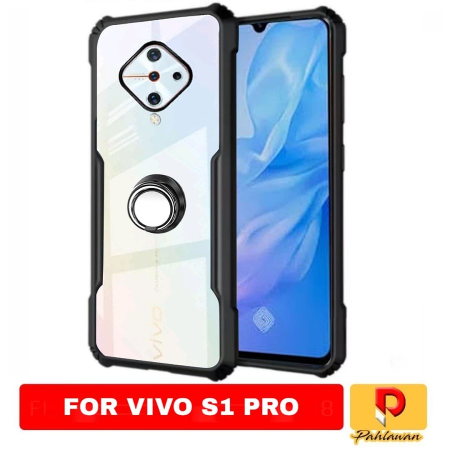 HardCase Vivo S1 Pro New Edition Casing Transparant - Hitam