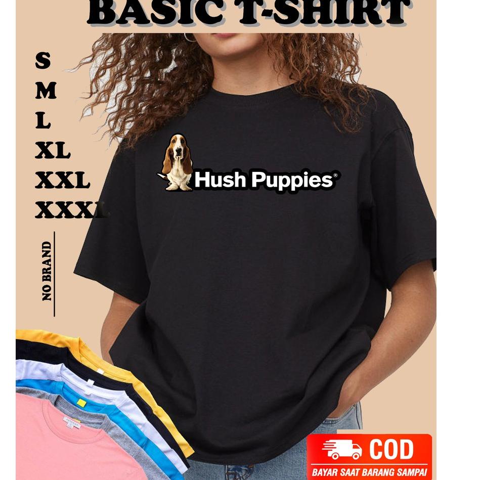 [PRODUK IHH] Baju Hush Puppies Original Combed Premium - Kaos Pakaian Atasan Pria Dan Wanita Unisex 
