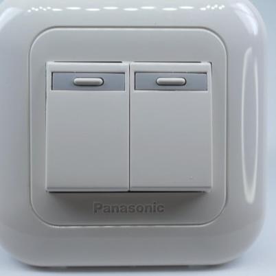 Hot Product--Saklar sakelar seri double 2 tombol lampu IB panasonic tanam