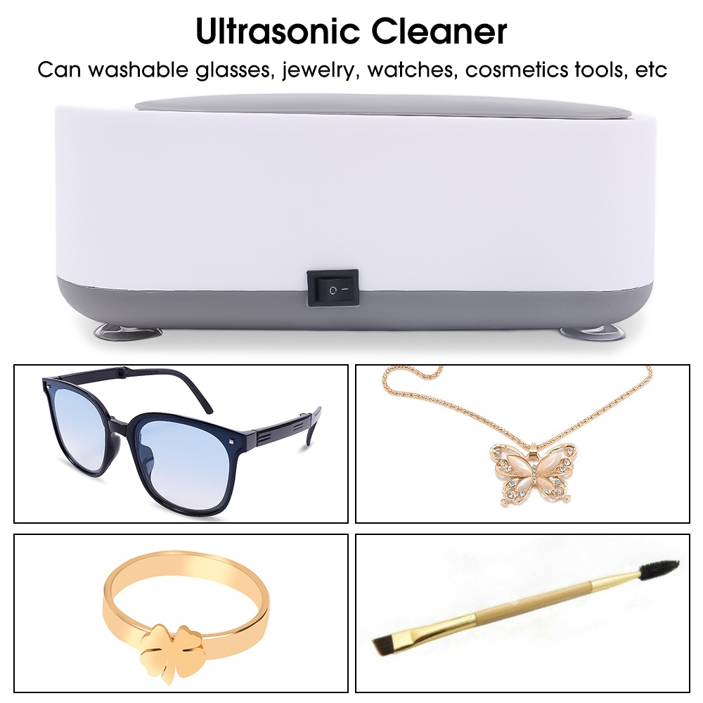 Alat Pembersih Kacamata / Jam / Shaver / Kosmetik / Perhiasan Ultrasonik Frekuensi Tinggi Multifungsi
