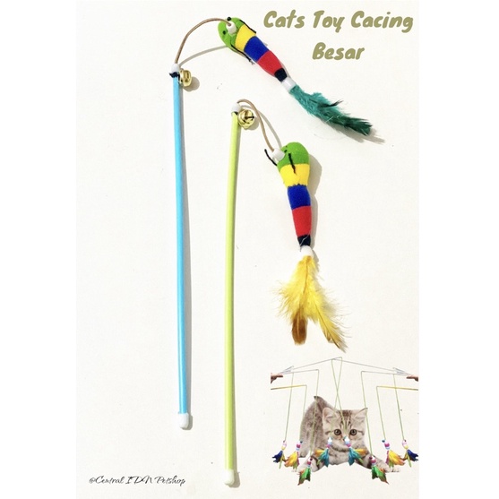 MAINAN KUCING CACING BESAR - CAT TOYS CACING