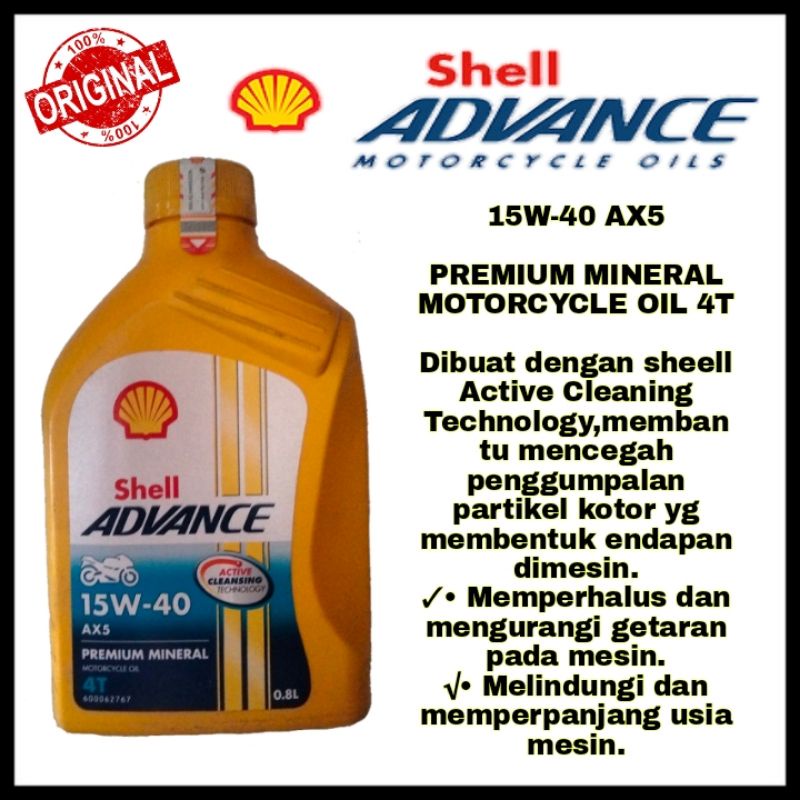 Oli Shell 800ml untuk motor bebek dan sport