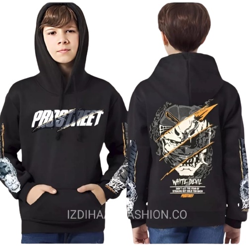 Jaket Prostreet Anak Hoodie Sweater Jaket Anak Tanggung 6-11 Tahun - Prostreet Raching Virus Kombinasi Hijau Terbaru/hoodie musim dingin-Panas