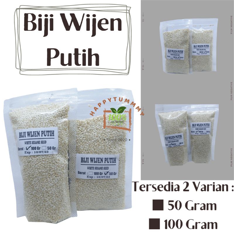 HPT - Biji Wijen Putih 100gr MURAH/White Sesame Seed KUALITAS PREMIUM HALAL