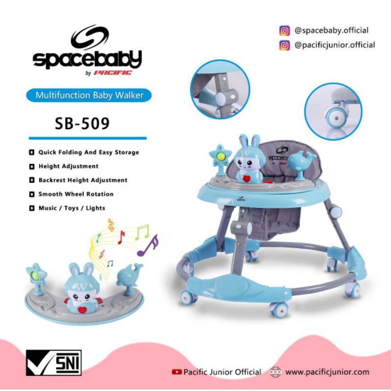 SIYA ✨ FREE KARDUS &amp; BUBBLEWRAP BABY WALKER APOLO BABY SPACEBABY SB 506 507 509 KERETA BELAJAR JALAN BAYI WALKER JALAN BAYI KADO BELAJAR JALAN BAYI