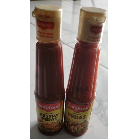 Saos Botol Plastik Indofood/ Saos Extra Pedas/Saos Pedas 135ml