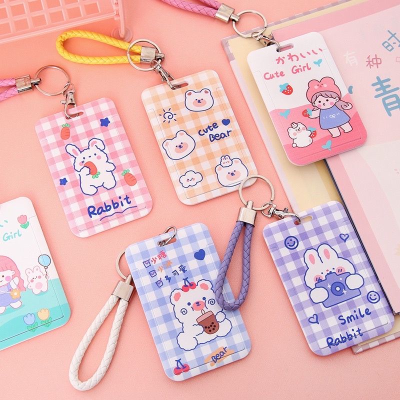 Nana Card Holder Pelindung Kartu Motif Kartun Gaya Korea Untuk Sekolah/ Kantor