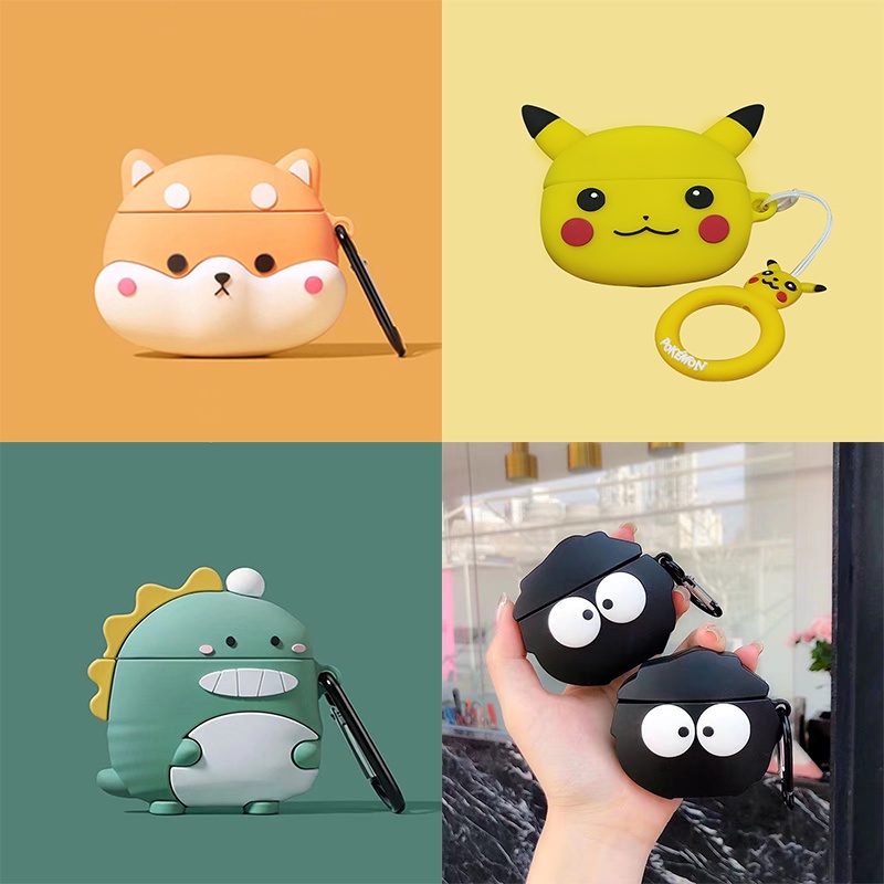 Lenovo LP40 pro casing Protective Cover Case Original Wireless Bluetooth Earphone Cartoon Cute Silica Gel Couple Shatter