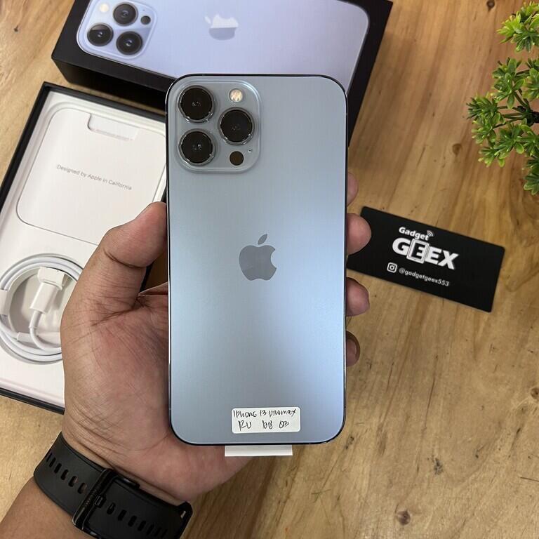 iPhone 13 Pro max 128GB Sierra Blue Dual nano sim Terdaftar kemenperin full Original