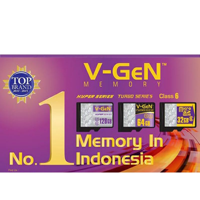 Paket Hemat 120 pcs  Memory V Gen,  VGen, V-Gen 2GB,  4GB, 8GB, 16GB