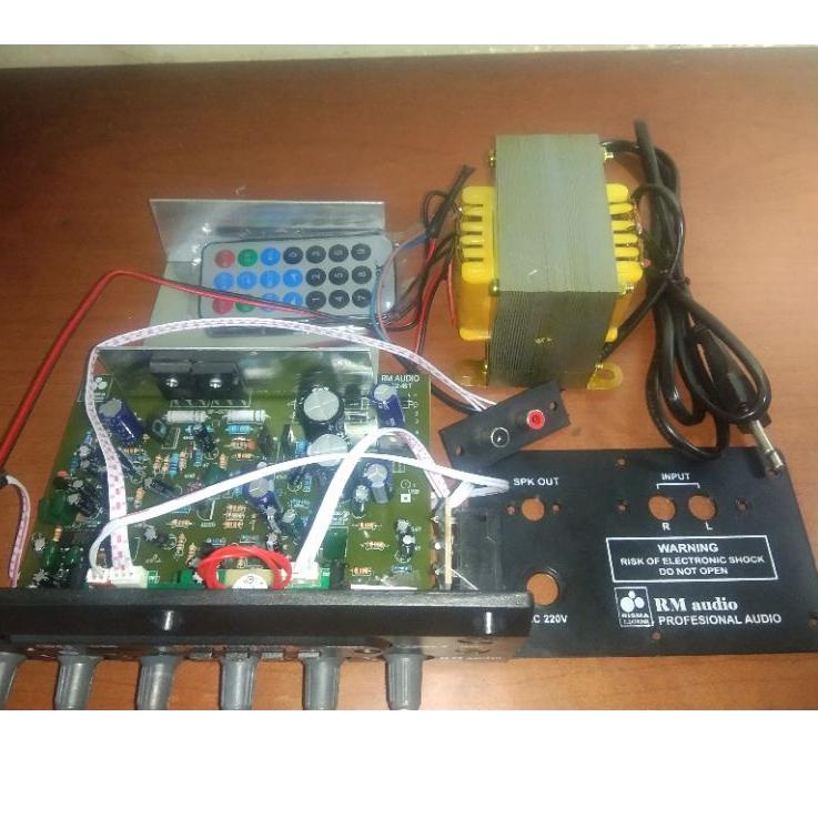 Murah kit power spiker aktif mono mic echo karaoke plus MP3  bloototh + Trafo 5 Amper merk RM