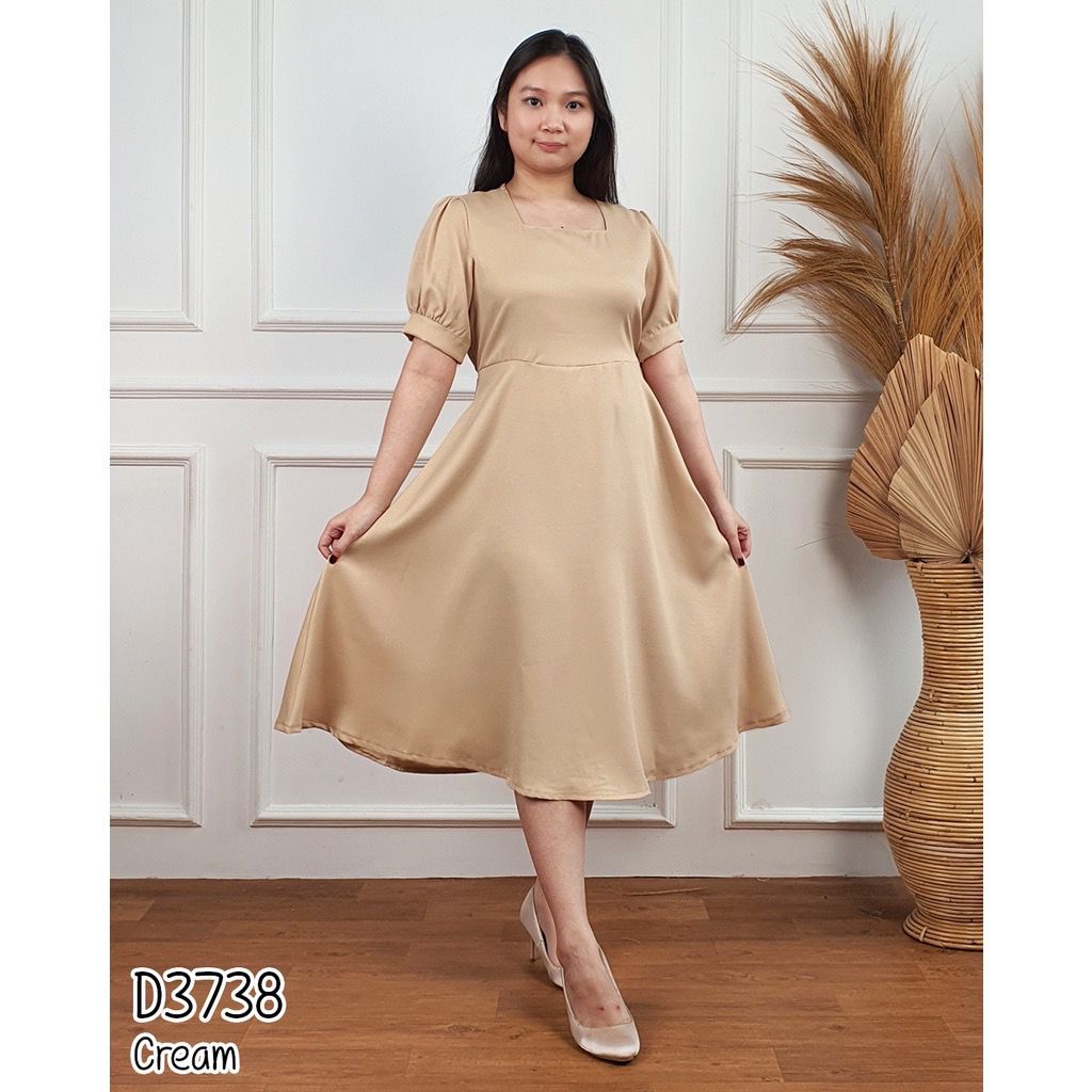 Basic id fashion Dres wanita gisella / Gaun pesta wanita / Dres elegant