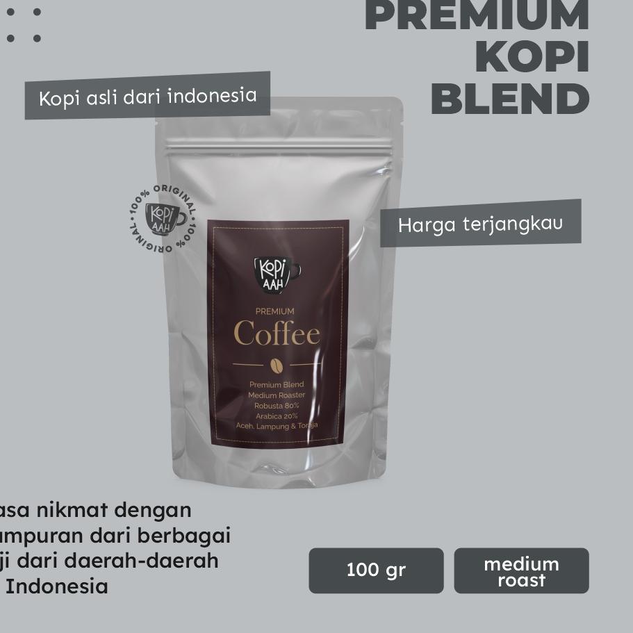 

Pasti Laku--Premium Kopi Blend 100 Gr Coffe Instan Robusta Dan Arabica Minuman Kemasan By Kopi Aah