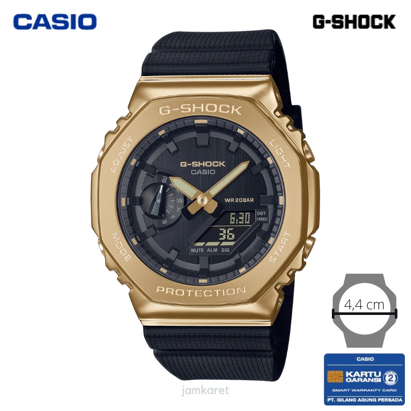 JAM TANGAN PRIA CASIO G-SHOCK GM-2100G-1A9 ORIGINAL - GSHOCK GM2100G GOLD HITAM