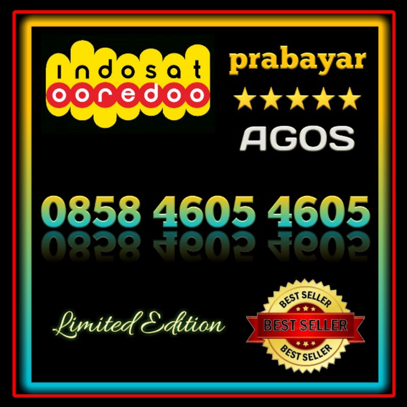 Nomor cantik berkarakter perdana Indosat Ooredoo exclusive berkarakter limited edition 4605 4605