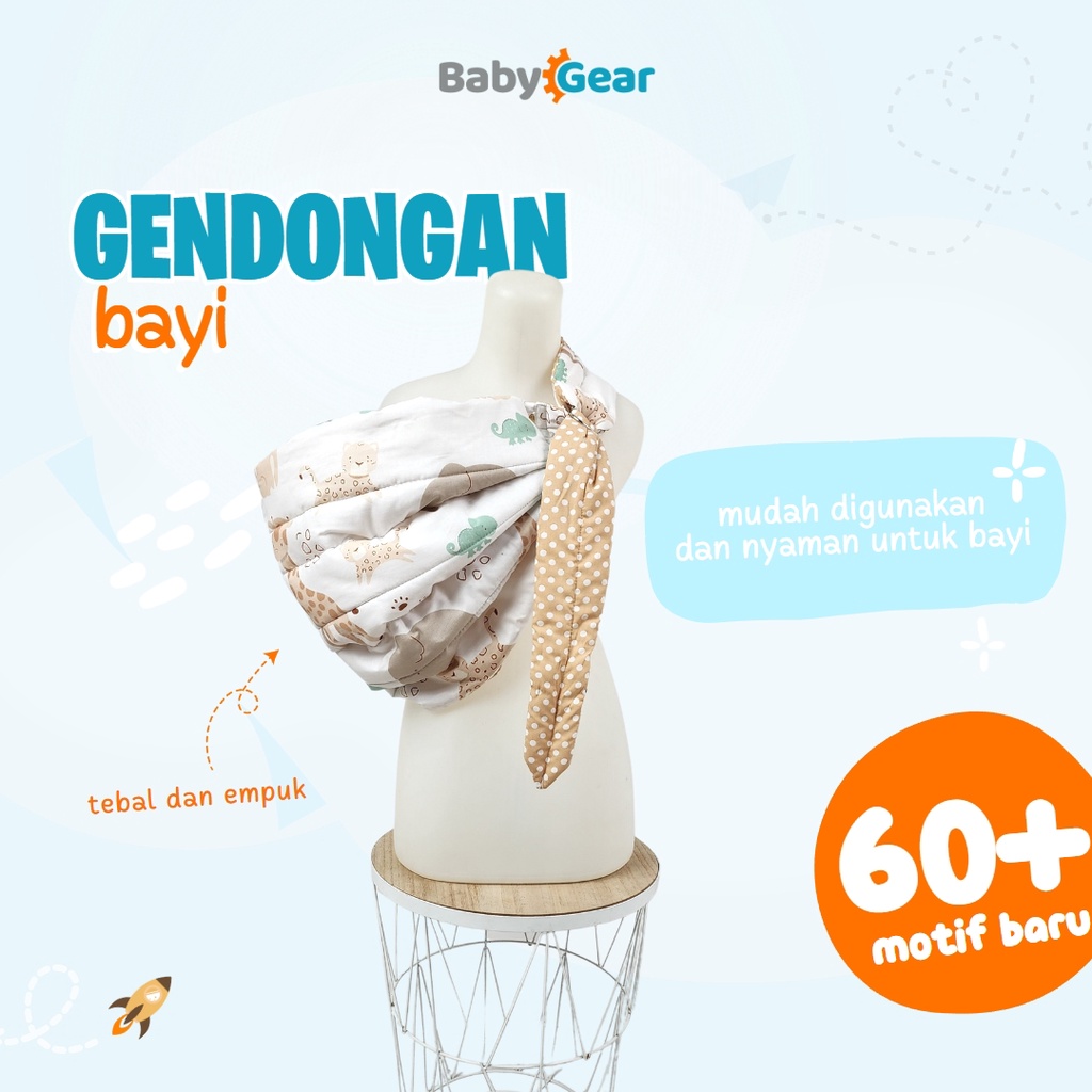 Gendongan Bayi Ring Sling lapisan empuk dan nyaman