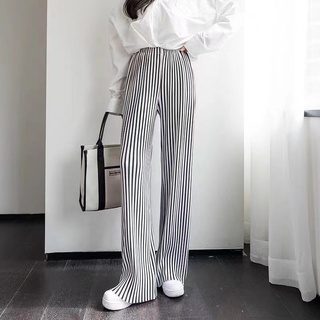 【Blossom】Korean Summer Striped  Long Pants 7319