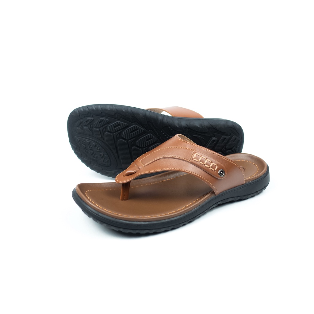 Sandal Jepit Kulit Pria Dewasa Model Casual Santai Mamojo Store BR 01