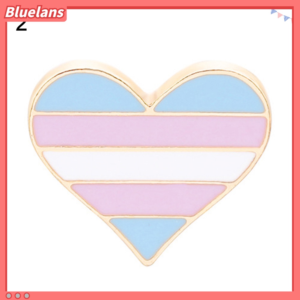 Bluelans Cute Rainbow Heart Enamel Brooch Pin Gay Pride Metal Badge Hat Collar Jewelry