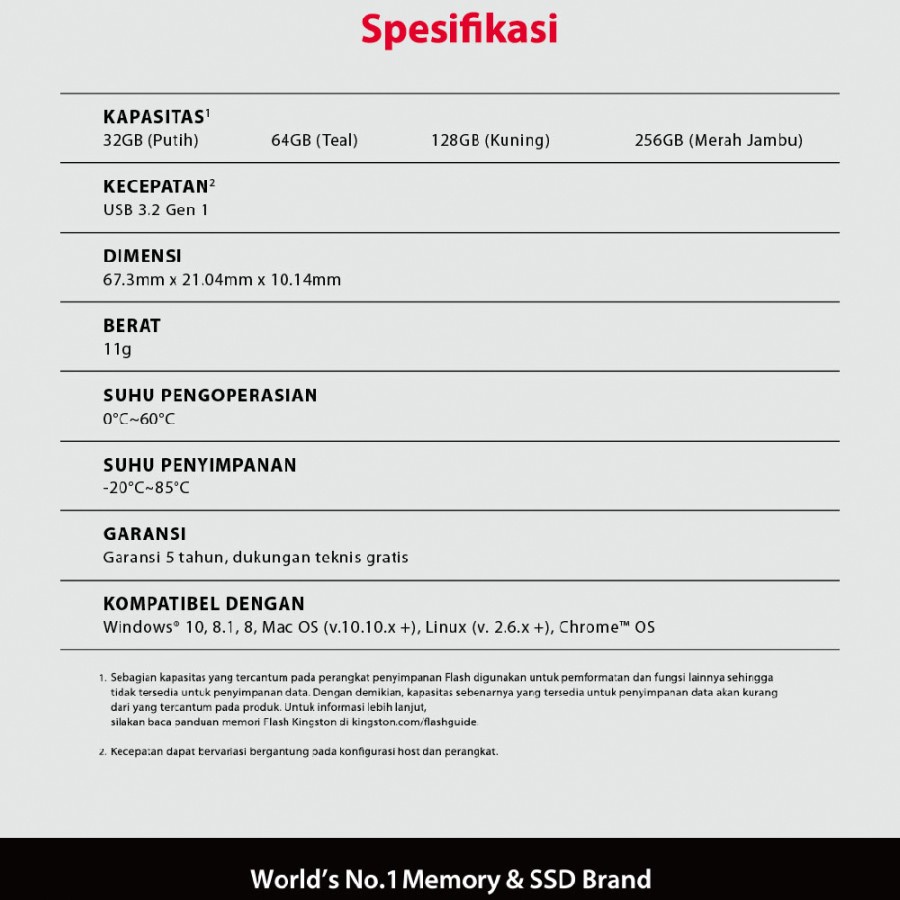 USB Flashdisk Kingston DTX 256GB Flash Drive USB 3.2 Flash disk FD 256 Giga Untuk PC Laptop Smart TV HP Smartphone Garansi Resmi 5 Tahun
