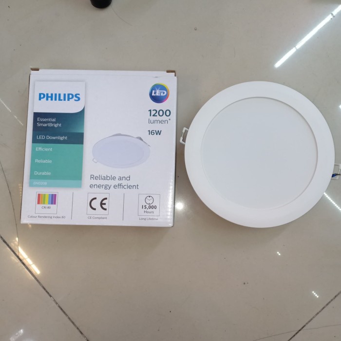 Lampu downlight panel led 16watt Philips DN020B