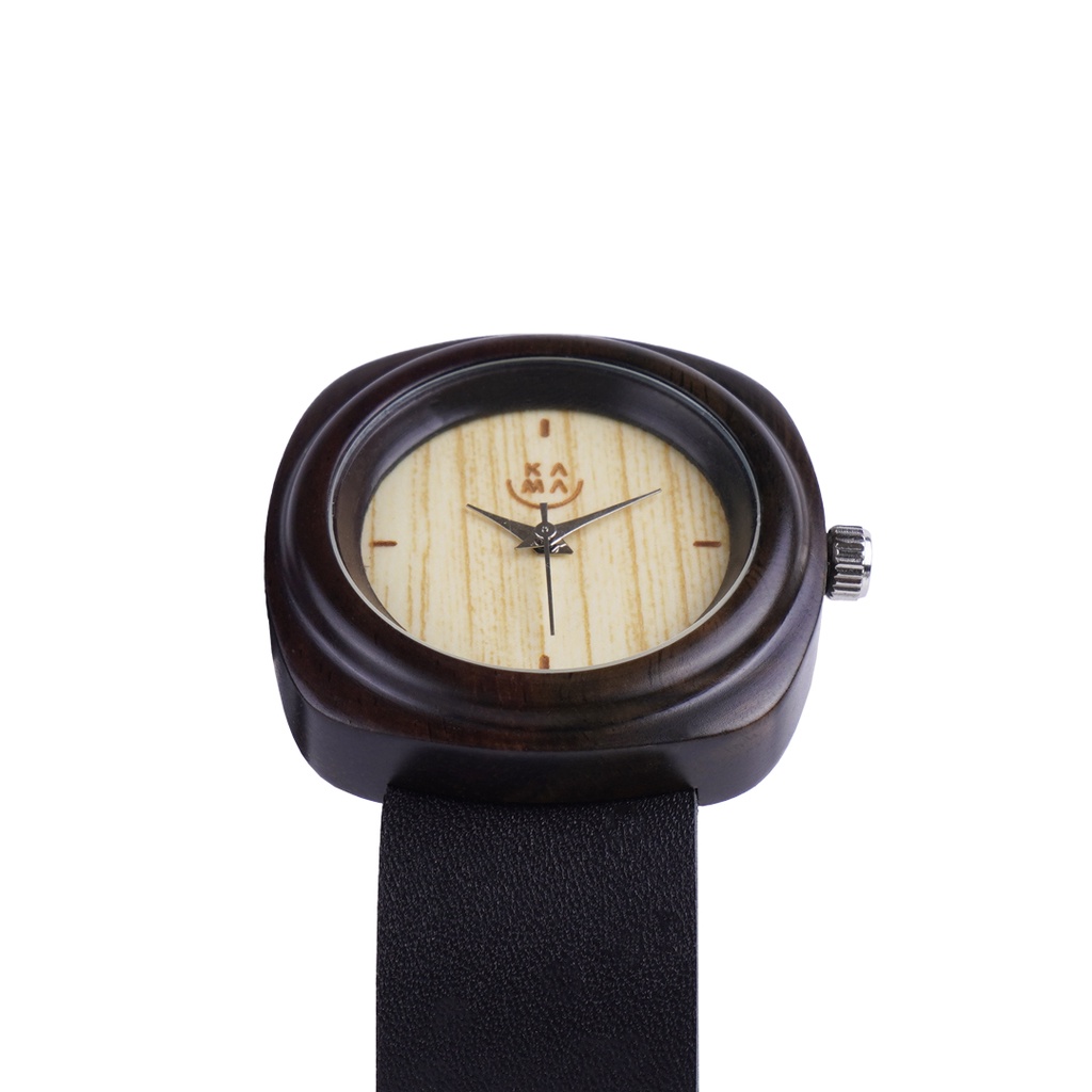 Kama Watch 2.0 Jam Tangan Kayu Sonokeling Dial Putih