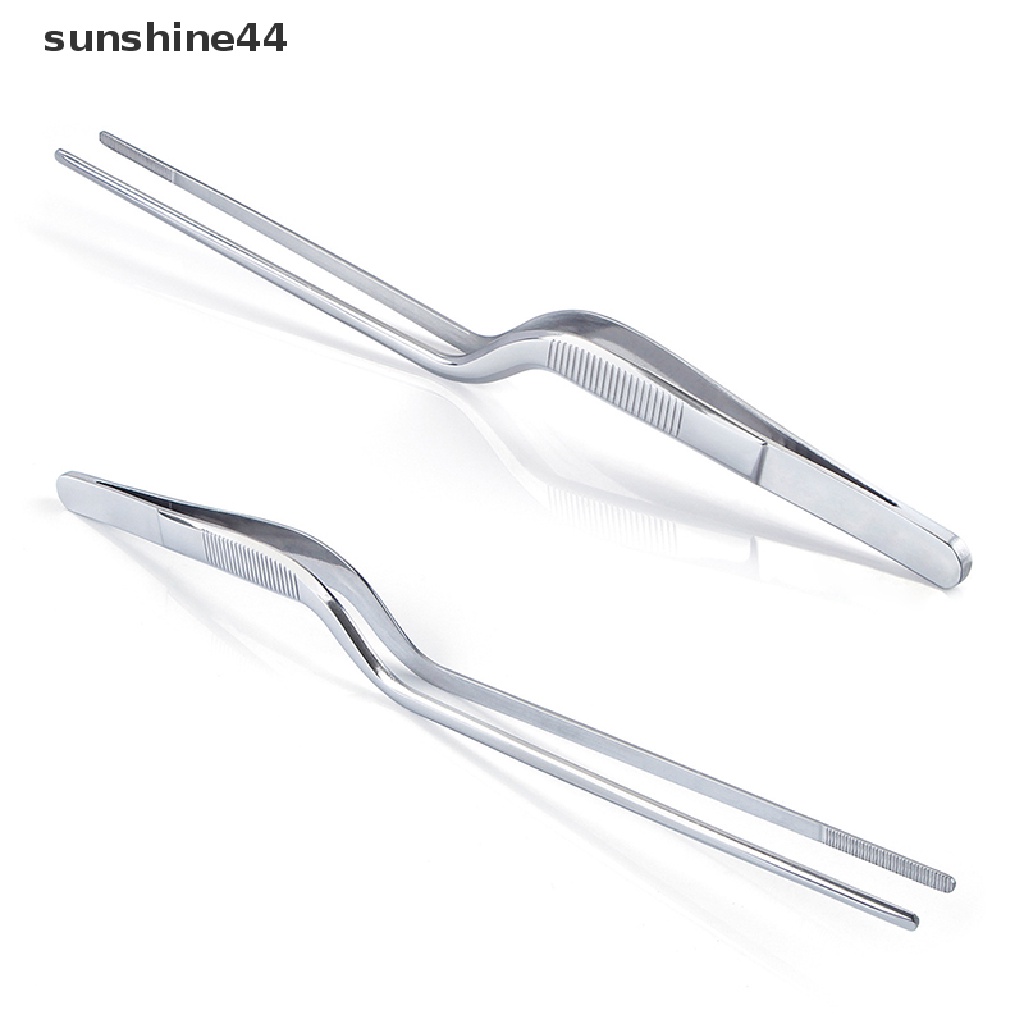 Sunshine Pinset Panjang Multifungsi Bahan Stainless Steel Untuk BBQ / Roti