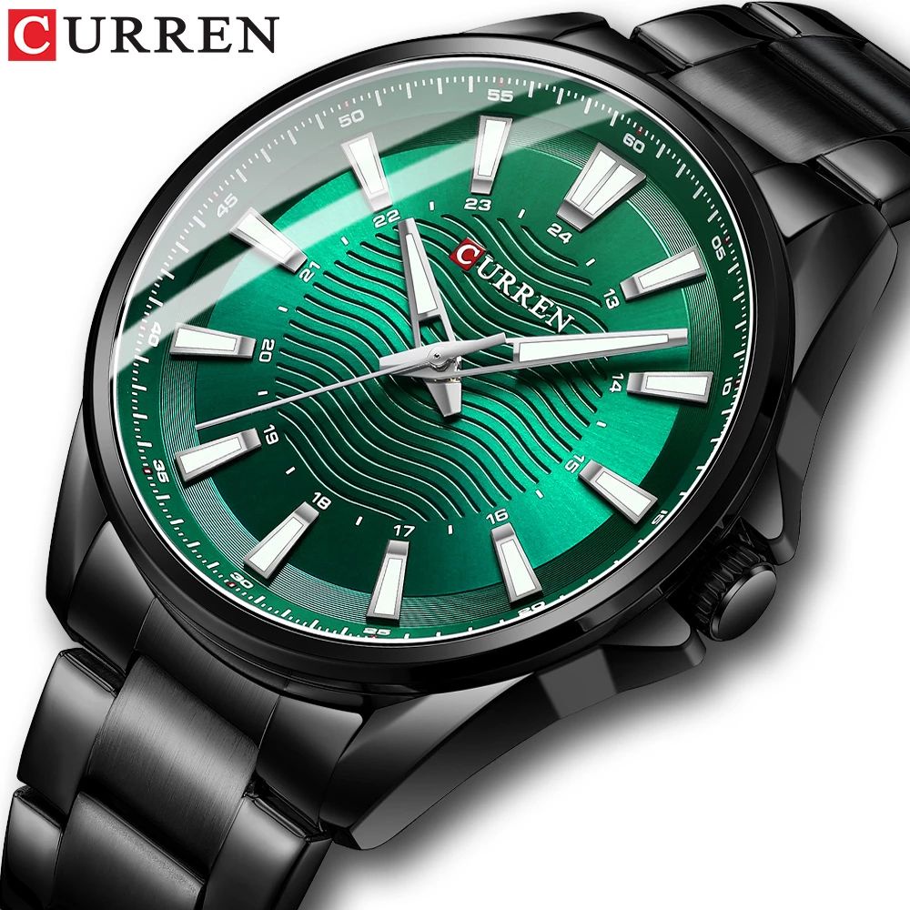 CURREN 8424 Jam Tangan Pria Analog Stainless Steel Luminous Display WATCHKITE WKOS