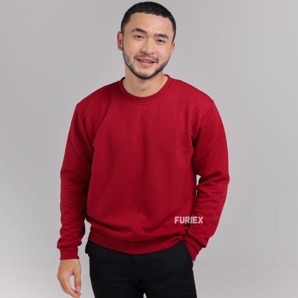 SWEATER COMFY crewneck basic polos | comfy crewneck | jaket pria knitt