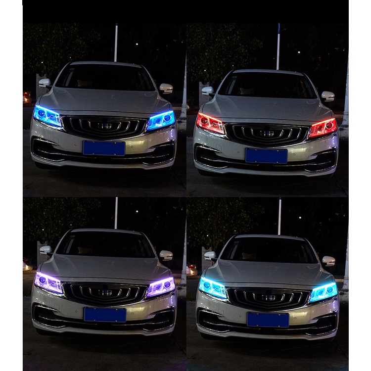 12v universal drl Lampu Motor led Siang Hari Berjalan Lampu Tahan Air sweep headlight strip Payet Sinyal Aliran Sein Kuning