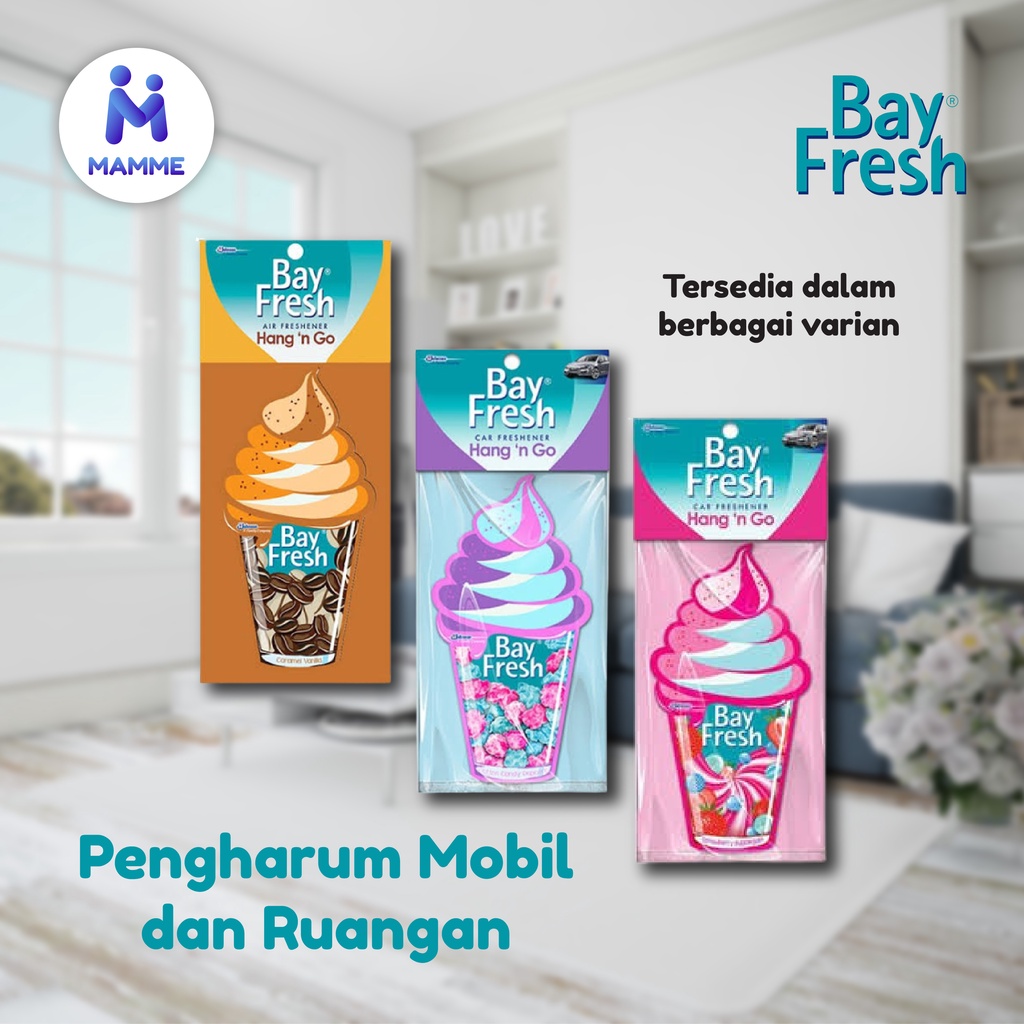 BayFresh Hang n Go / Bay Fresh Pengharum Mobil dan Ruangan Gantung / Car Freshener Parfum Mobil