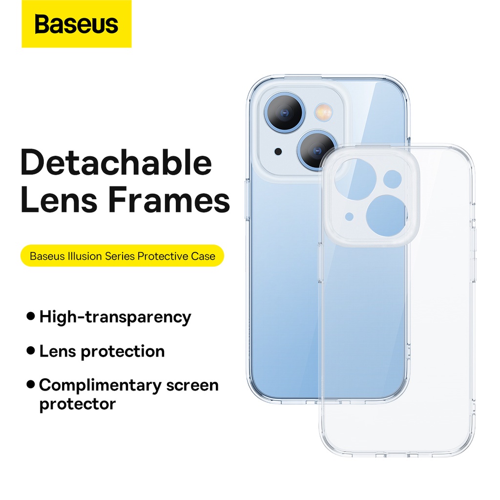 [FREE TG] Casing iPhone 14/Plus/14 Pro/Max Baseus Soft Case Slim dengan Detachable Camera Protector