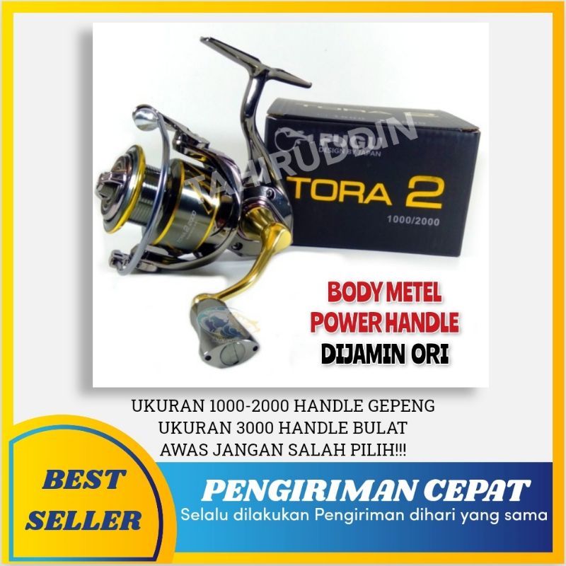 REEL FUGU TORA 2 1000 2000 3000 BODY METAL POWER HANDLE