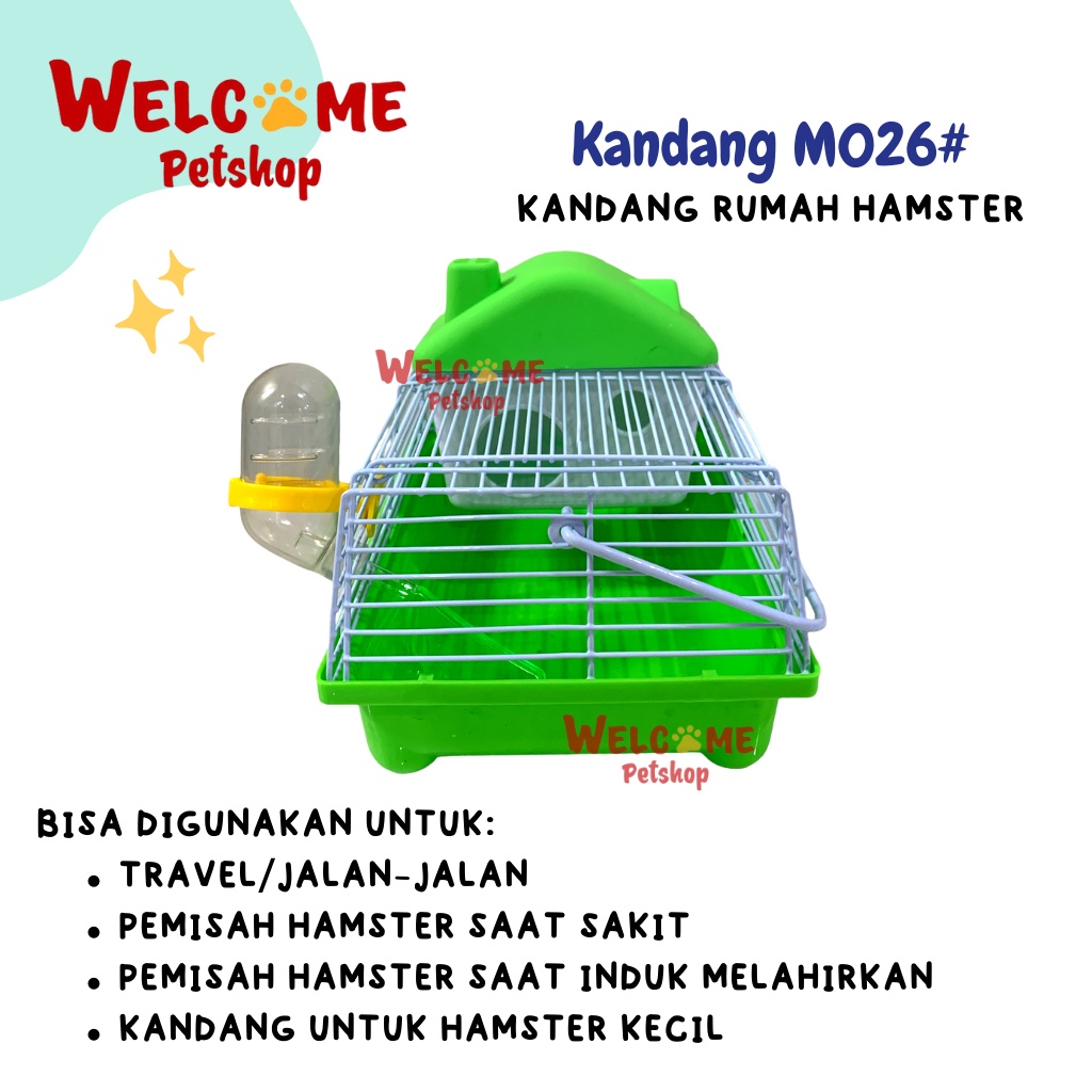 Kandang M026 Rumah Hamster Size Mini Travel Cage SWEET