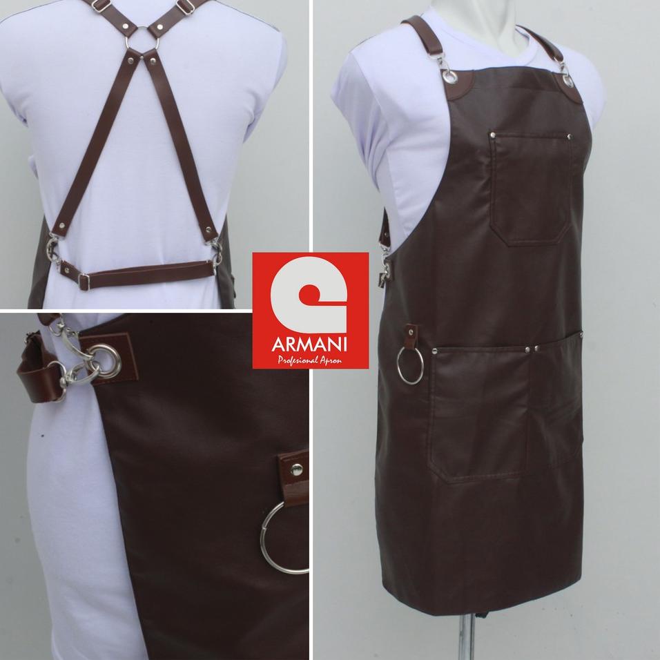 Produk Terbaik--CELEMEK KULIT APRON KULIT CELEMEK BARISTA APRON BARISTA CELEMEK MASAK APRON MASAK CE