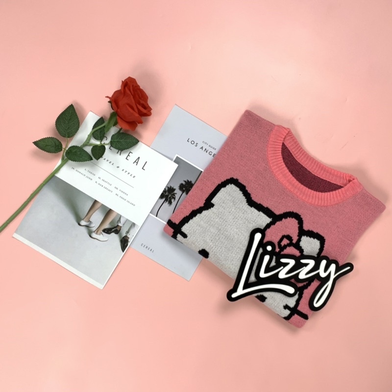 Lizzy - KOREAN KNITWEAR SWEATER CROP HK PREMIUM