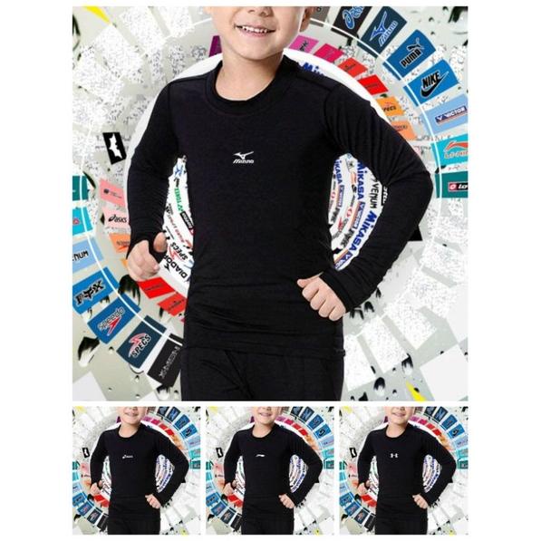 Baju manset anak sepak bola futsal manset lubang jempol kaos lengan panjang laki laki Baselayer kids