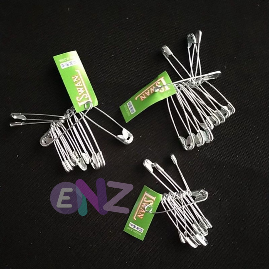 ENZ ® Peniti Jumbo isi 6 / Peniti Bayi / Peniti Kasur / Peniti Sprei Ukuran Besar Per Lembar isi 6 Pcs / Peniti Campur All Size isi 12 Pcs / Peniti Mix ukuran size 1236