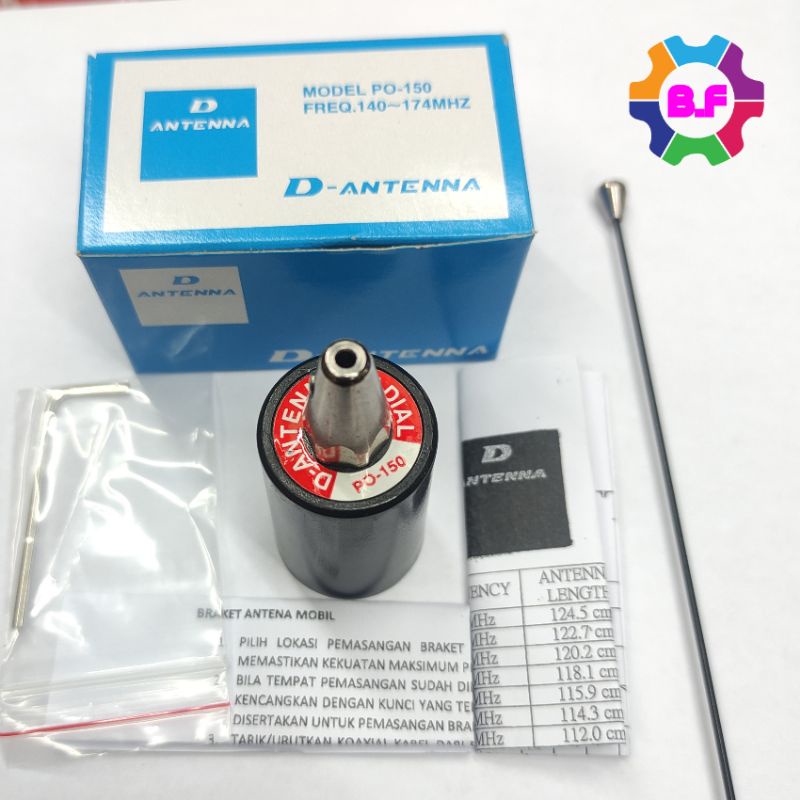 ANTENA LARSEN PO-150 VHF ANTENA RADIO MOBIL LARSEN PO 150 HITAM PERALON