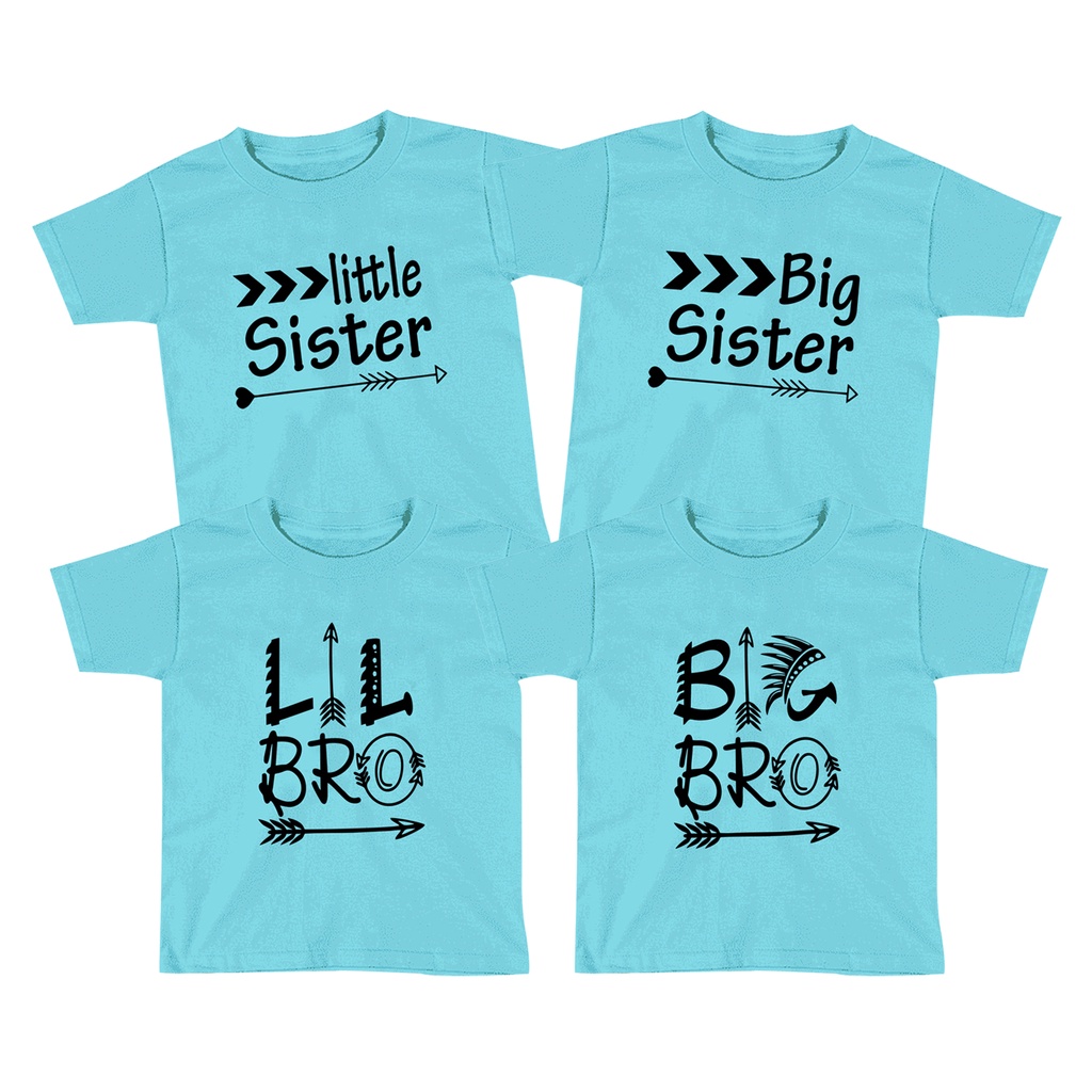 Kaos Anak Couple Distro 1-10 Tahun Laki Laki Perempuan Unisex Sibling tee Series Panah Little Sister Big Sister Little Brother Big Brother kaos bro sis kaos brother sister Family Couple  Kaos Termurah Kualitas Premium - Kaos Polos Senja