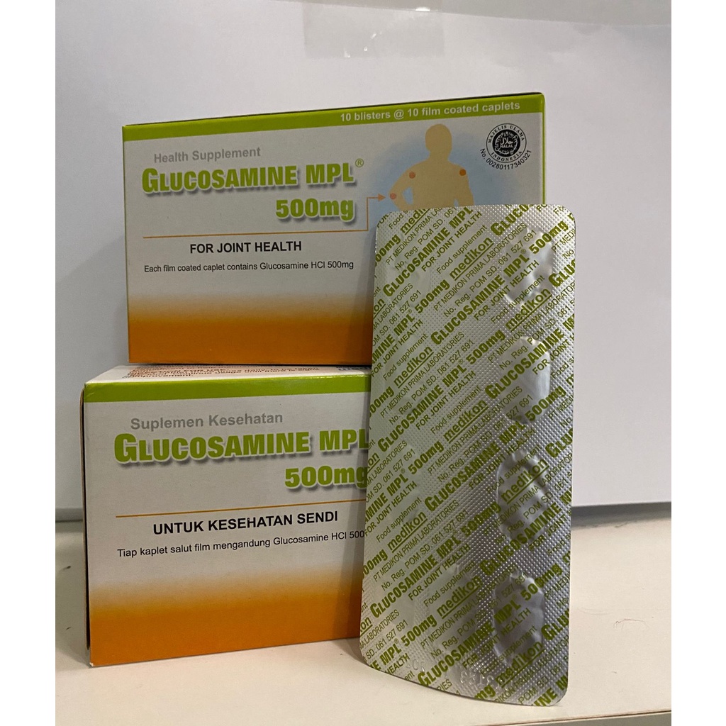 Glucosamine MPL 500mg Perstrip 10 Tablet / Suplemen Tulang dan Sendi