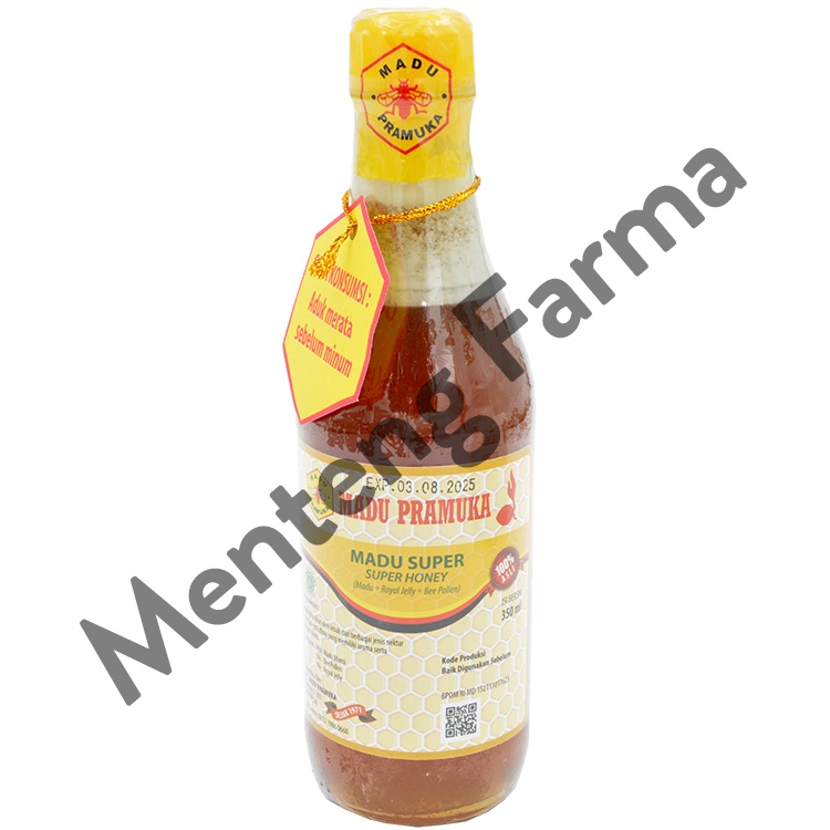 Madu Pramuka Super 350 mL - Madu Alami + Bee Pollen + Royal Jelly