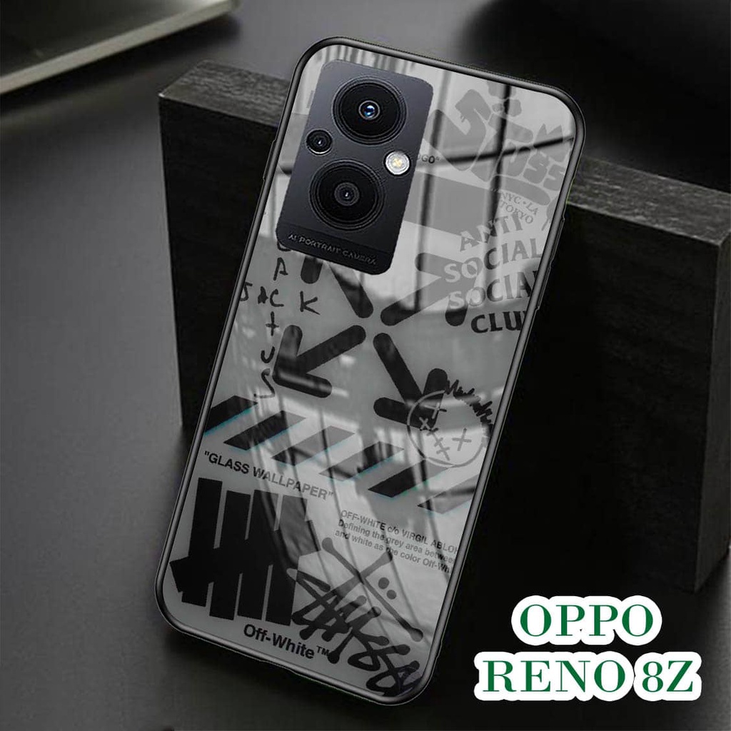 Softcase Glass Kaca OPPO RENO 8Z - Casing HP OPPO RENO 8Z [ S70 ].