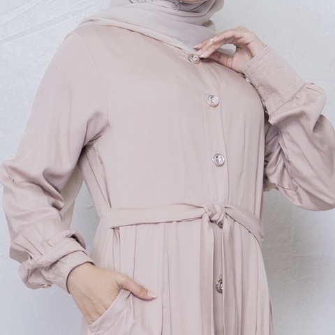 Button Dress Anggianirini X Aznii Official I Dress Wanita Kekinian Casual