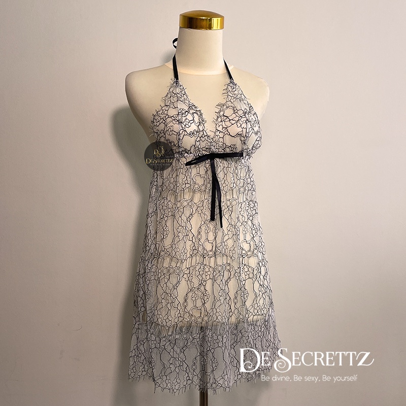 DeSecrettz LEAH Baju Tidur Sexy Model Babydoll With Lingerie Sexy Dress &amp; G String, Baju Tidur Cute