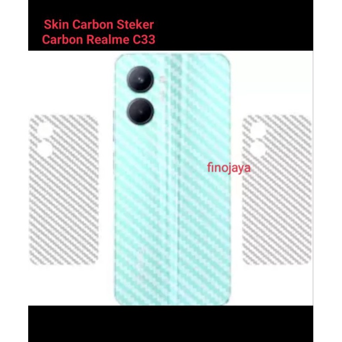 Skin Carbon Steker Realme C33 Anti jamur belakang transparan