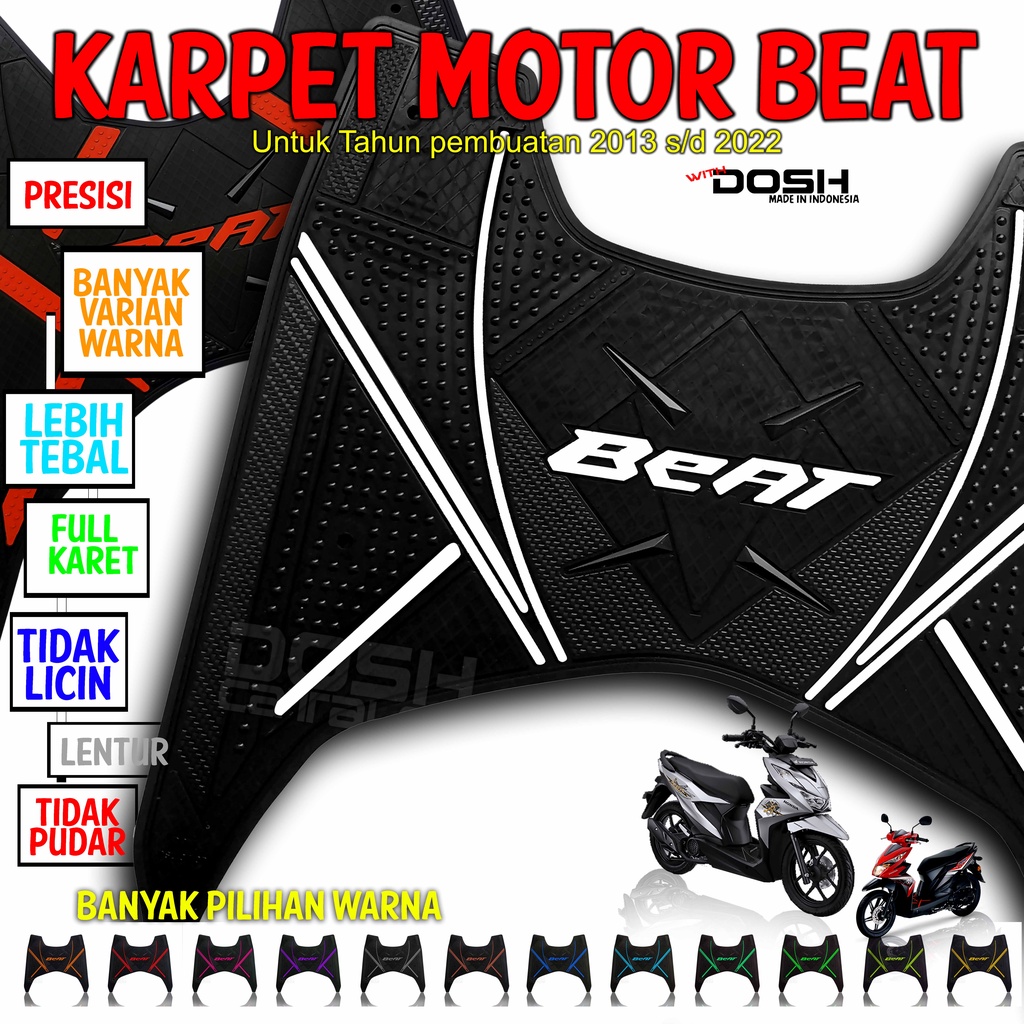 Karpet Motor Beat 2013 sd 2023 Pijakan Alas Kaki